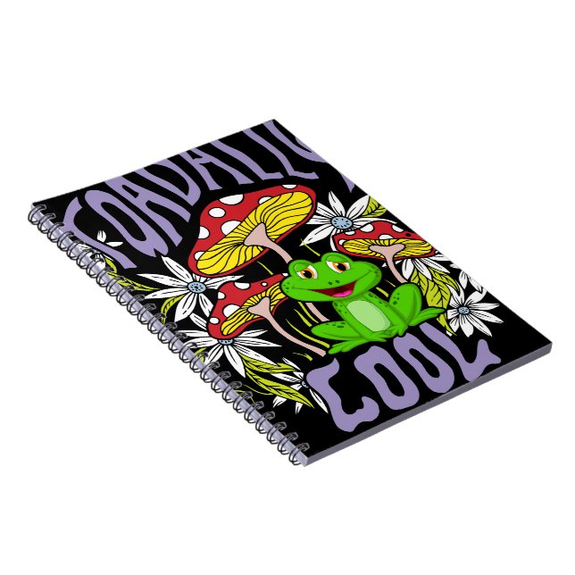 ToadalCoole Blüten- und Froschtypografie Notizblock (Rechte Seite)