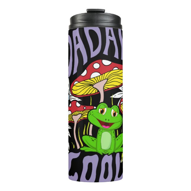 ToadalCoole Blüten- und Froschtypografie Thermosbecher (Vorderseite)