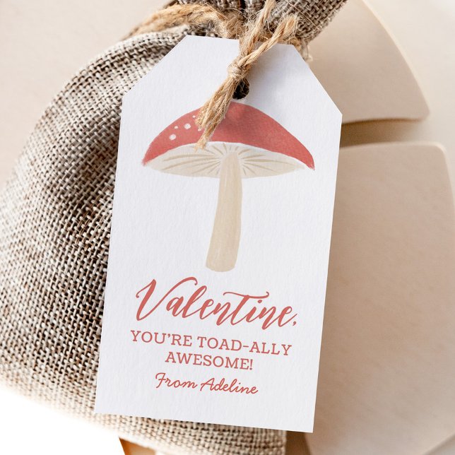 Toadally Awesome Mushroom Kids Valentines Day Geschenkanhänger (Von Creator hochgeladen)