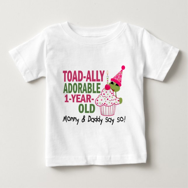 Toadally entzückendes 1-jähriges altes baby t-shirt (Vorderseite)