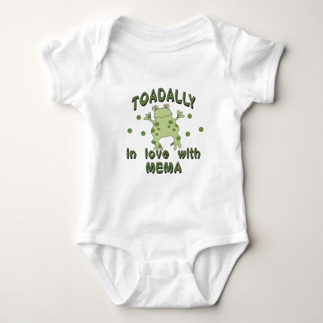 TOADALLY Liebe Mema Frosch Baby Strampler (Vorderseite)