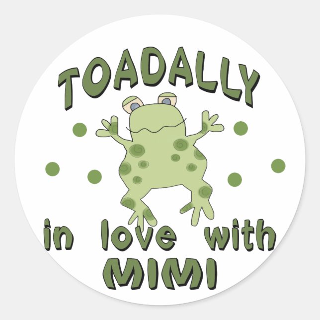 TOADALLY Liebe Mimi Frog Runder Aufkleber (Vorderseite)