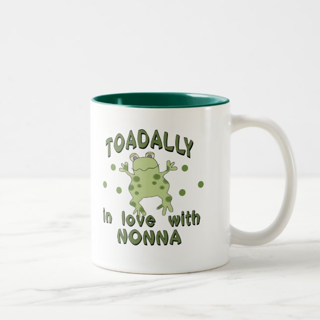 TOADALLY Liebe Nonna Frosch Zweifarbige Tasse (Rechts)