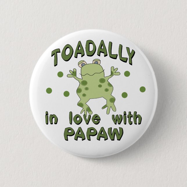 TOADALLY Liebe-Papaya-Frucht Frosch Button (Vorderseite)