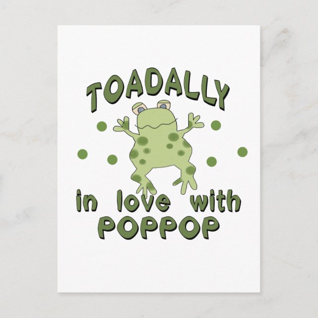 TOADALLY Liebe PopPop Frog Postkarte (Vorderseite)