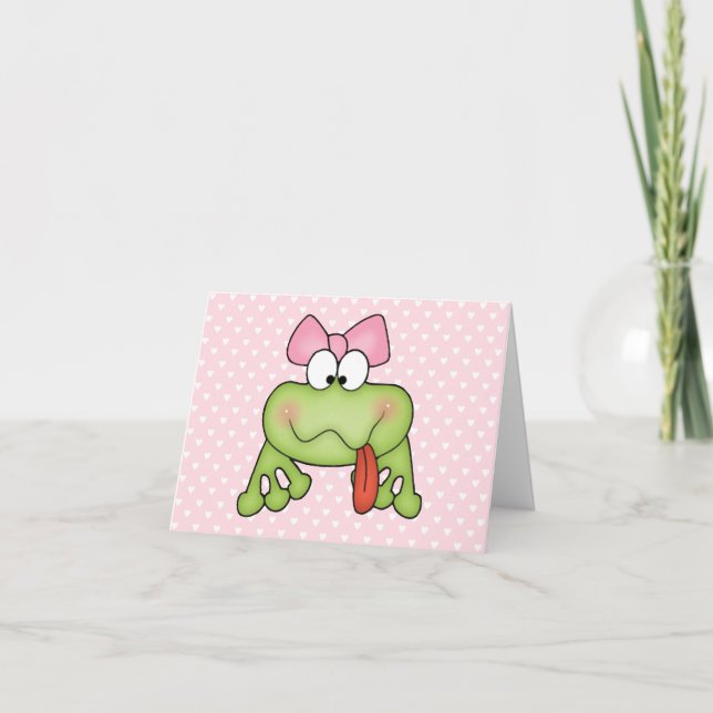 ToadalNiedliche Girl Frog Blank Card Karte (Vorderseite)