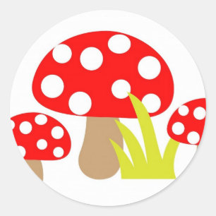 toadstool-220227 toadstool toadstools art niedlich runder aufkleber