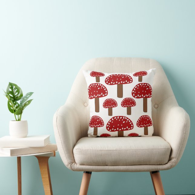 Toadstool Forest Mushroom Pattern Kissen (Stuhl )