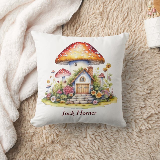 Toadstool House Pillow Kissen (Decke)
