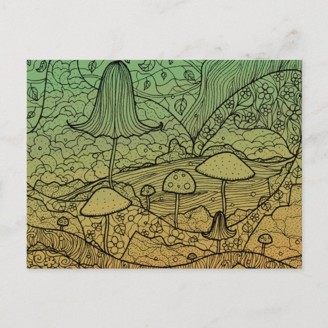 Toadstool Postkarte (Vorderseite)