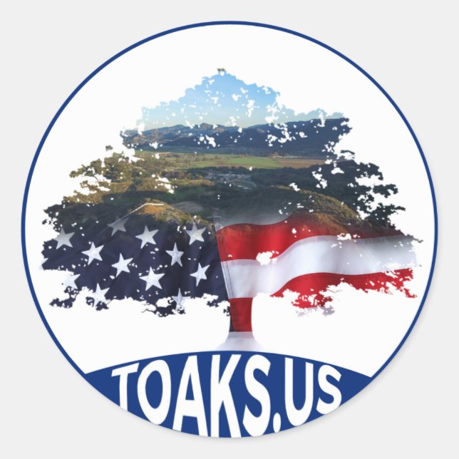 TOaks.us Logo-Autoaufkleber Runder Aufkleber (Vorderseite)