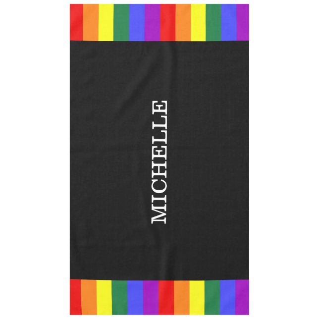 Toalha de Mesa Orgulho Gay Rainbow Personalizado Tischdecke (Vorderseite)
