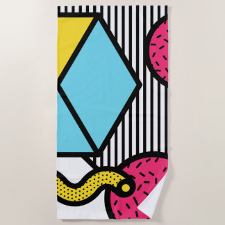 Toalha de Praia Brilho Fashion 80s e 90s v01 Strandtuch