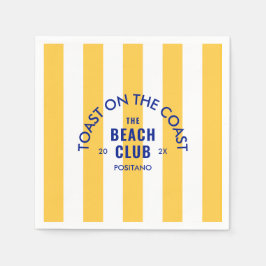 Toast an der Küste Der Beach Club Gelber Streifen Serviette
