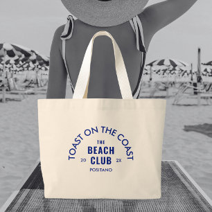 Toast an der Küste Der Beach Club Vibrant Blue Jumbo Stoffbeutel