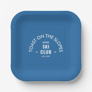Toast auf den Pisten Après Ski Club Sky Blue Pappteller