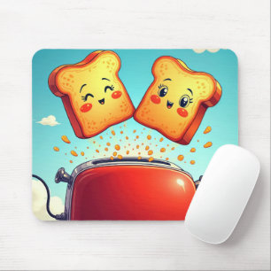 Toast aus einem roten Toaster Mousepad