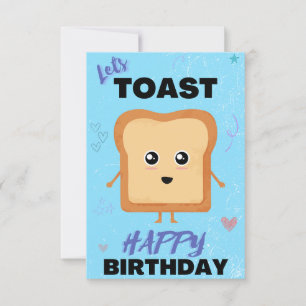 Toast Blue Happy Geburtstagskarte lasse Dankeskarte