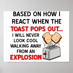 Toast Explosion Lustiges Poster