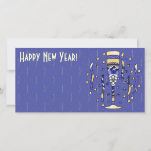 Toast-Fotokarte für das neue Jahr Feiertagskarte
