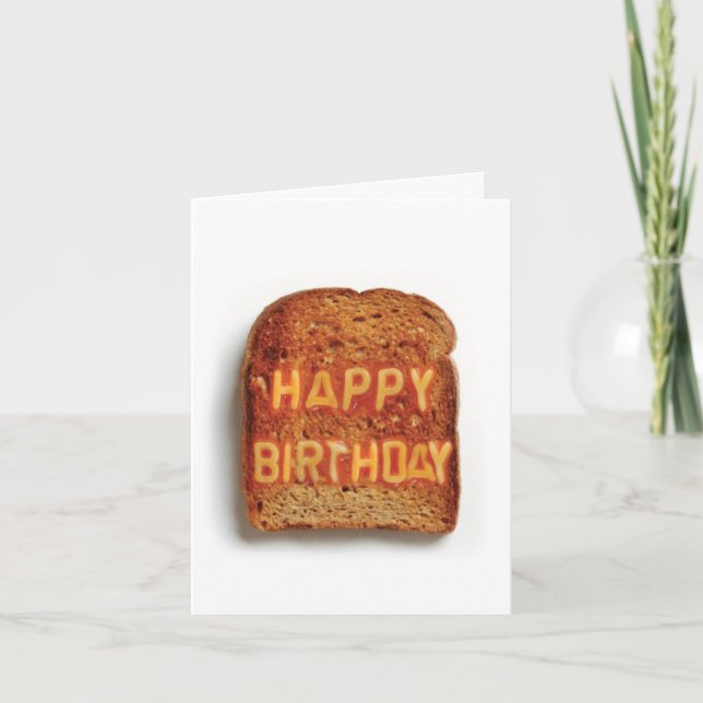 Toast - Happy Birthday Karte (Vorderseite)