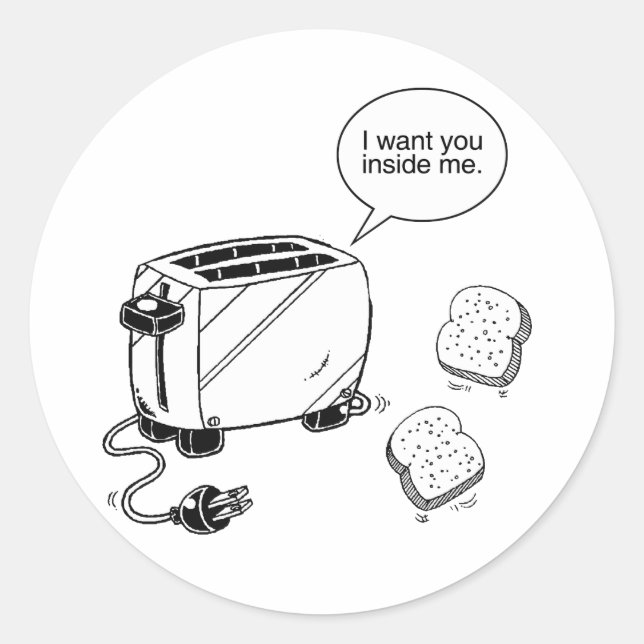 TOAST IN MIR RUNDER AUFKLEBER (Vorderseite)