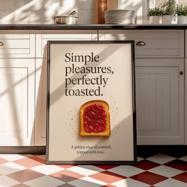 Toast Kitchen Minimalistisch Food Trendkultur Kuns Poster (Von Creator hochgeladen)