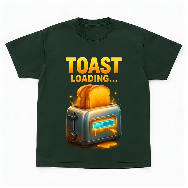 Toast Loading Funny Breakfast Gamer Design T-Shirt (Von Creator hochgeladen)