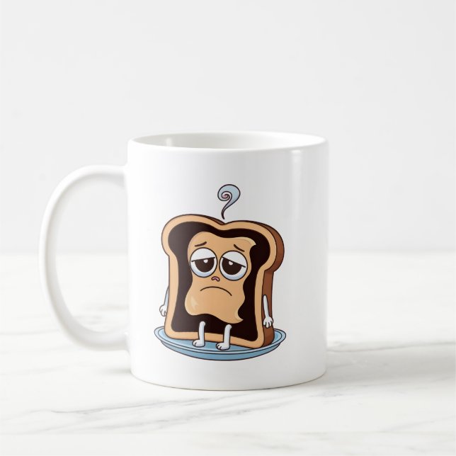 Toast mit existenzieller Krise Kaffeetasse (Links)