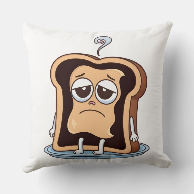 Toast mit existenzieller Krise Kissen (Rückseite)