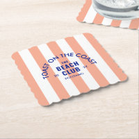 Toast On The Coast The Beach Club Pink Stripe
