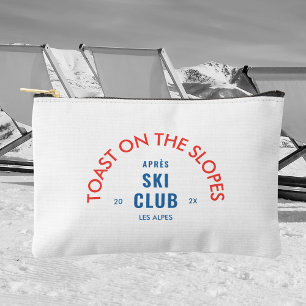Toast On The Slopes Après Ski Club Rot & Blau Zubehörtasche