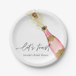 Toast Pink Brautparty Pappteller