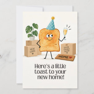 Toast Pun Umzugskarte - Lustige Einweihungskarte Feiertagskarte