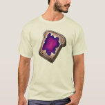 Toast Slice Toastbrot Traubenmost Jelly Food T-Shirt<br><div class="desc">Shirt mit einem Stück Toast,  überzogen mit lila Traubenmarmelade. Erstellt aus einer originalen Marker-Abbildung. Sehen Sie nicht,  wonach Sie suchen? Brauchen Sie Hilfe bei der Anpassung? Kontaktieren Sie Rebecca,  um etwas für Sie entworfen zu haben.</div>