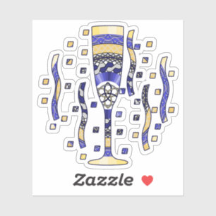 Toast-Sticker für das neue Jahr Aufkleber