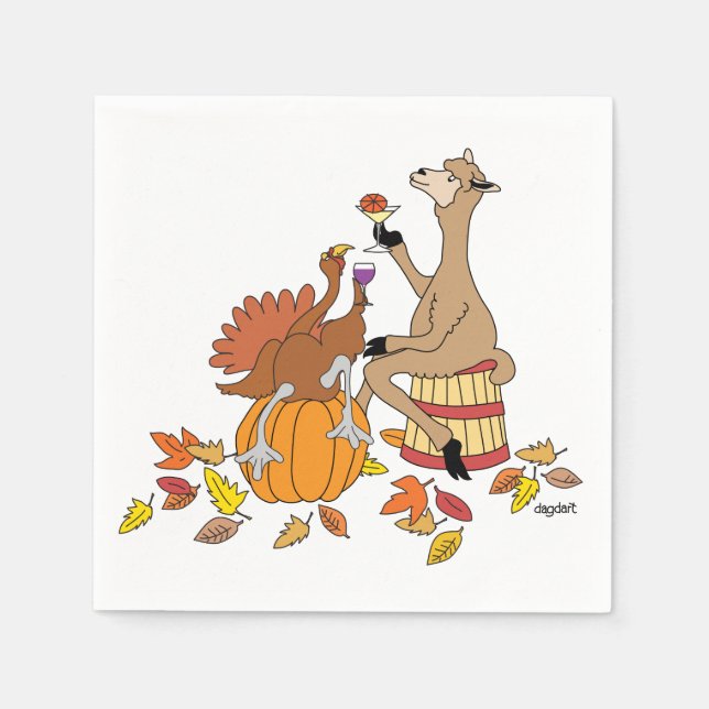 Toast Thanksgiving Napkin Serviette (Vorderseite)