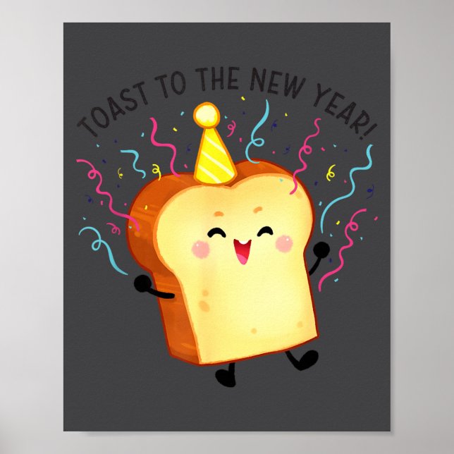 Toast To The New Year Pun  Poster (Vorne)