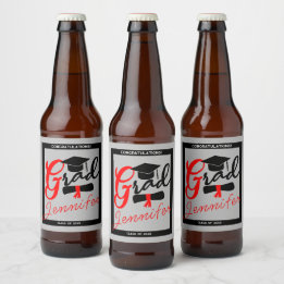 Toast to Your Success: Personalisierter Abschluss Bierflaschenetikett