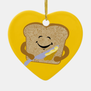 Toast und Butter Keramik Ornament