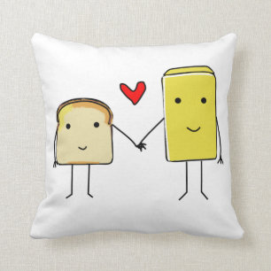 Toast- und Butterkissen Kissen