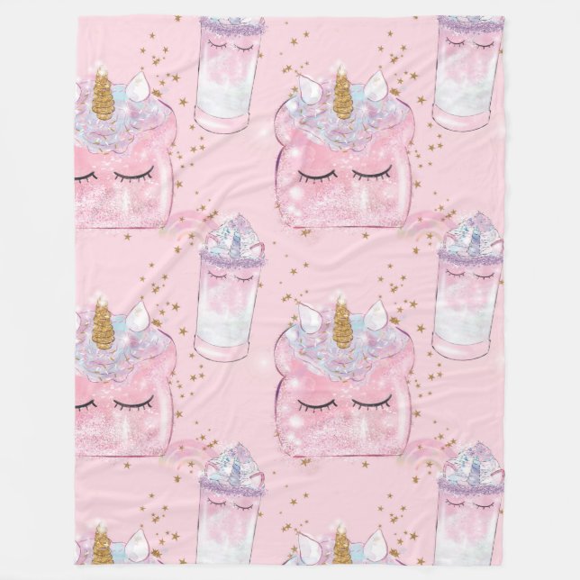 Toast und Milkshake Fleecedecke (Vorderseite)