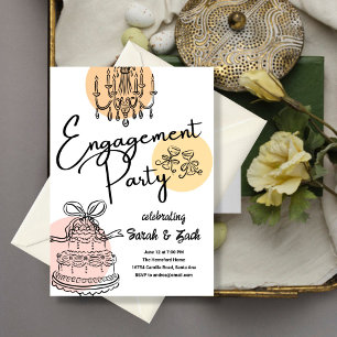 Toastdoodle-Engagement-Partei Einladung
