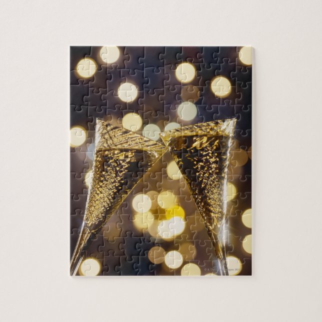 Toasted Champagner Flöte, nah Puzzle (Vertikal)