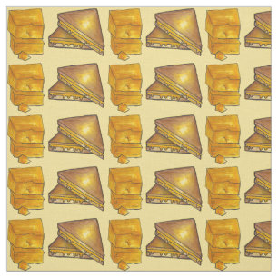 Toasted Cheddar Grilled Käse Sandwich Fabric Stoff