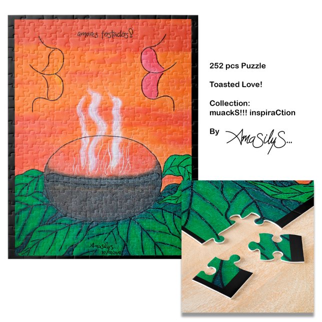 Toasted Love muackS!!! - AmaSilyS - 252 pcs Art Puzzle (Have fun putting together this coffee-inspired puzzle!)
