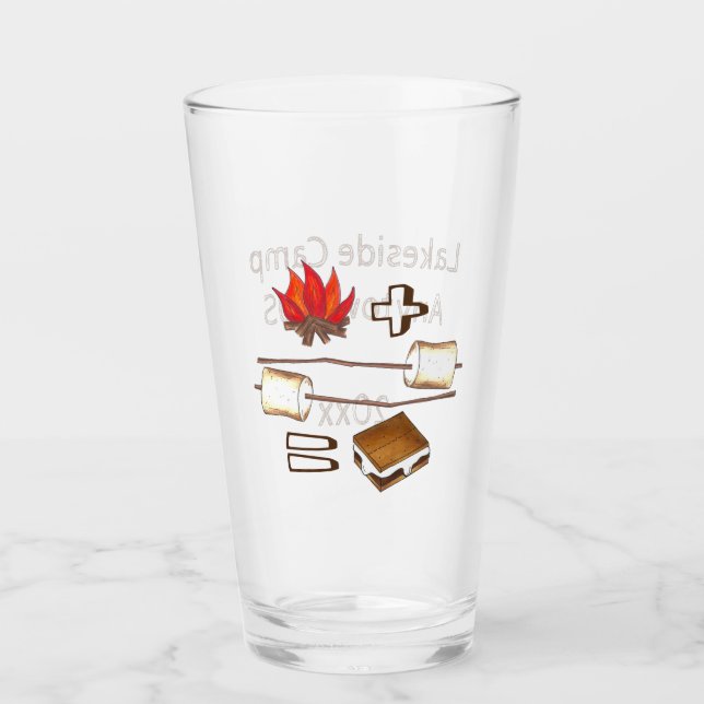 Toasted Marshmallow Campfire S'mores Summer Camp Glas (Vorderseite)