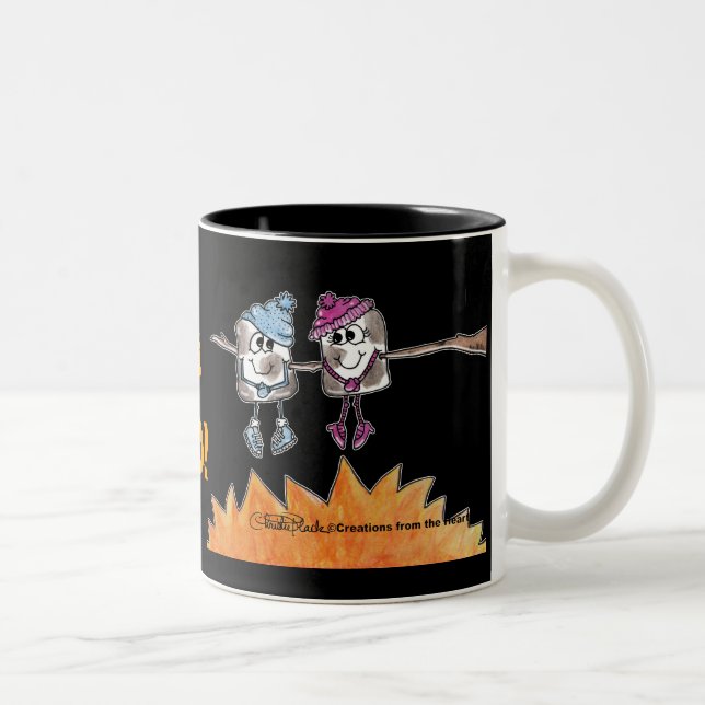 Toasted Marshmallows Zweifarbige Tasse (Rechts)