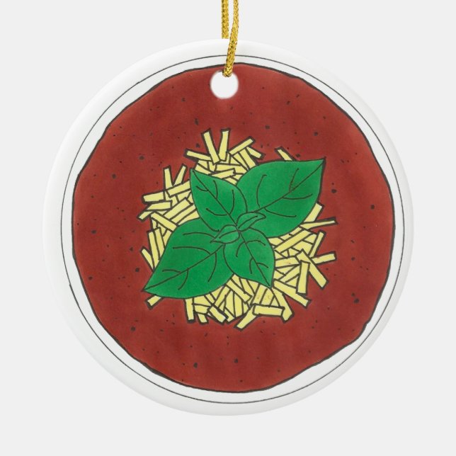 Toasted Toasted Cheese Sandwich Tomato Soup Feinsc Keramik Ornament (Vorne)