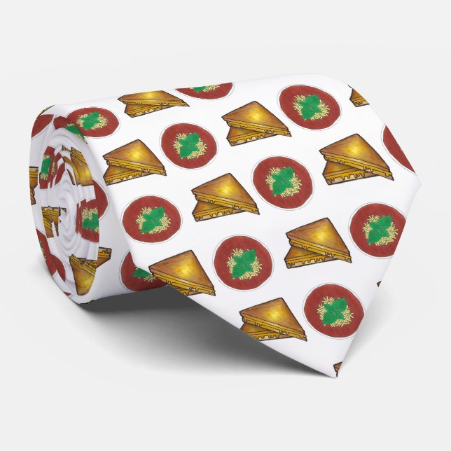 Toasted Toasted Cheese Sandwich Tomato Soup Feinsc Krawatte (Gerollt)